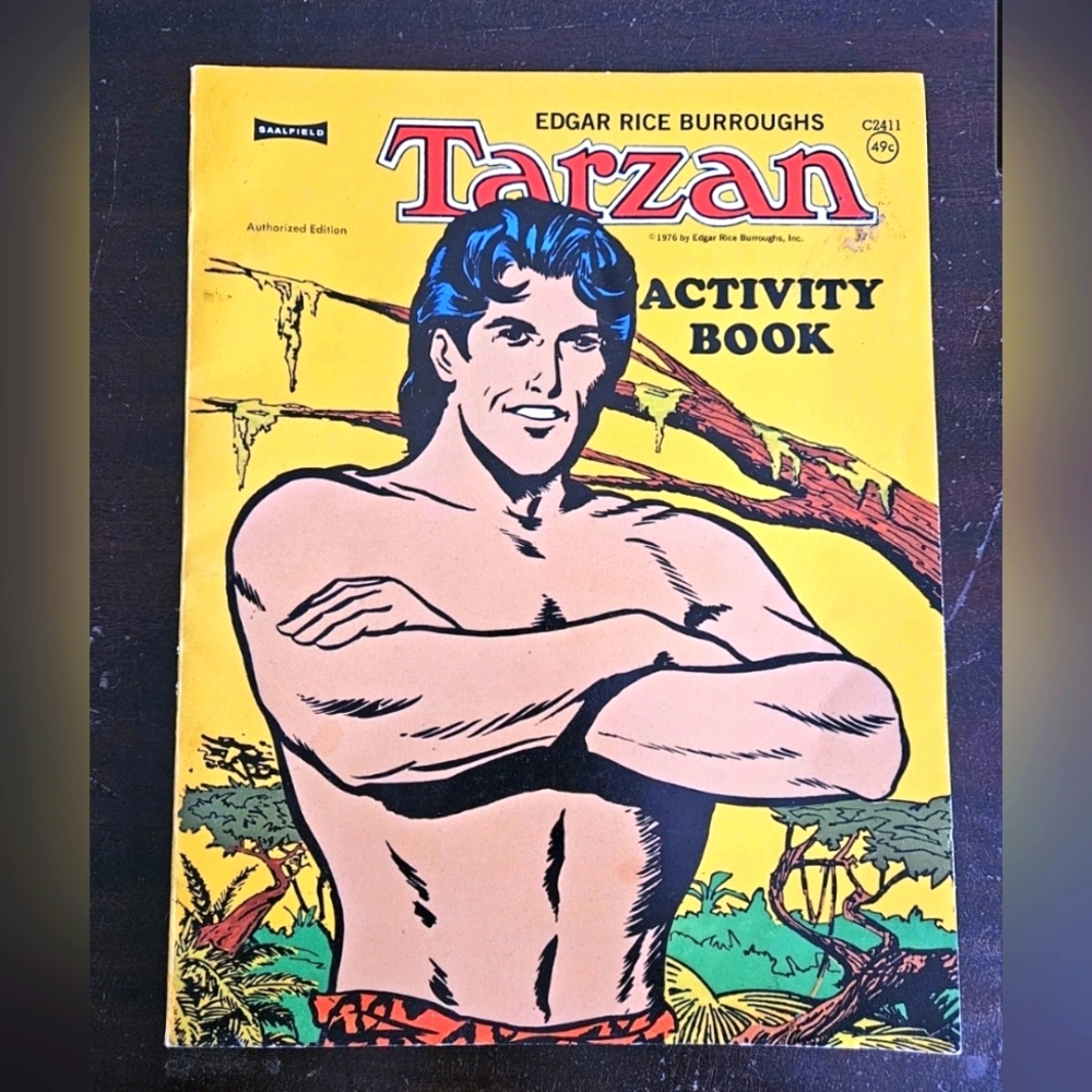 Vintage Edgar Rice Burroughs Tarzan Activity Book. 1976. Saalfield.